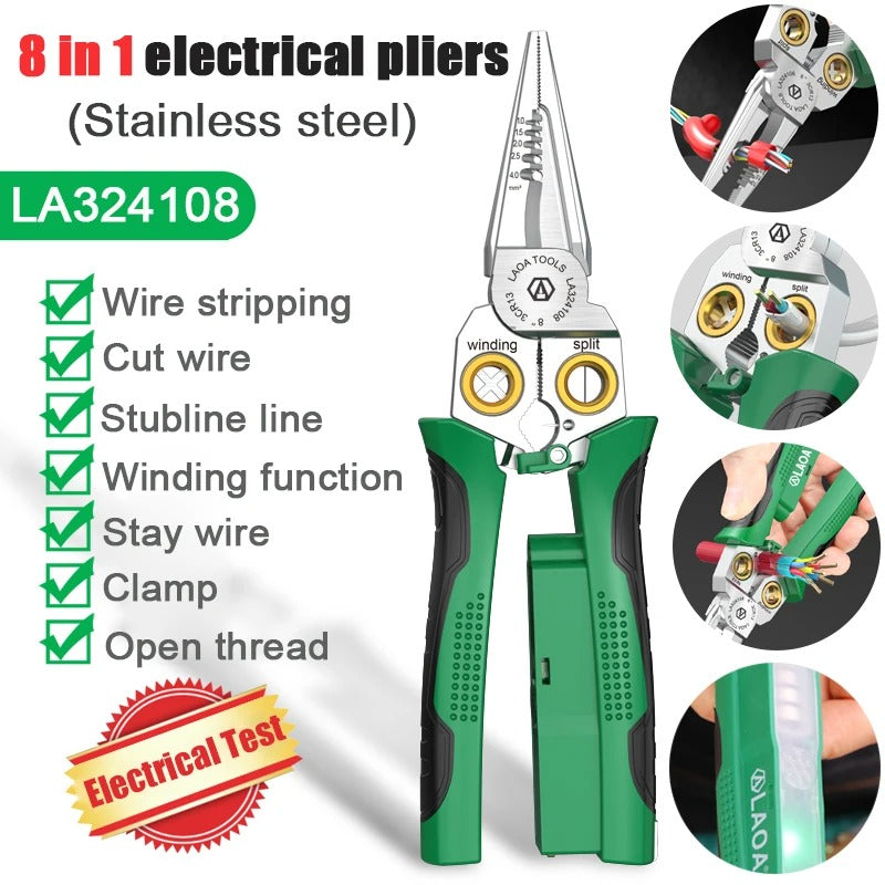 8-in-1 Multifunctional Wire Stripping Pliers